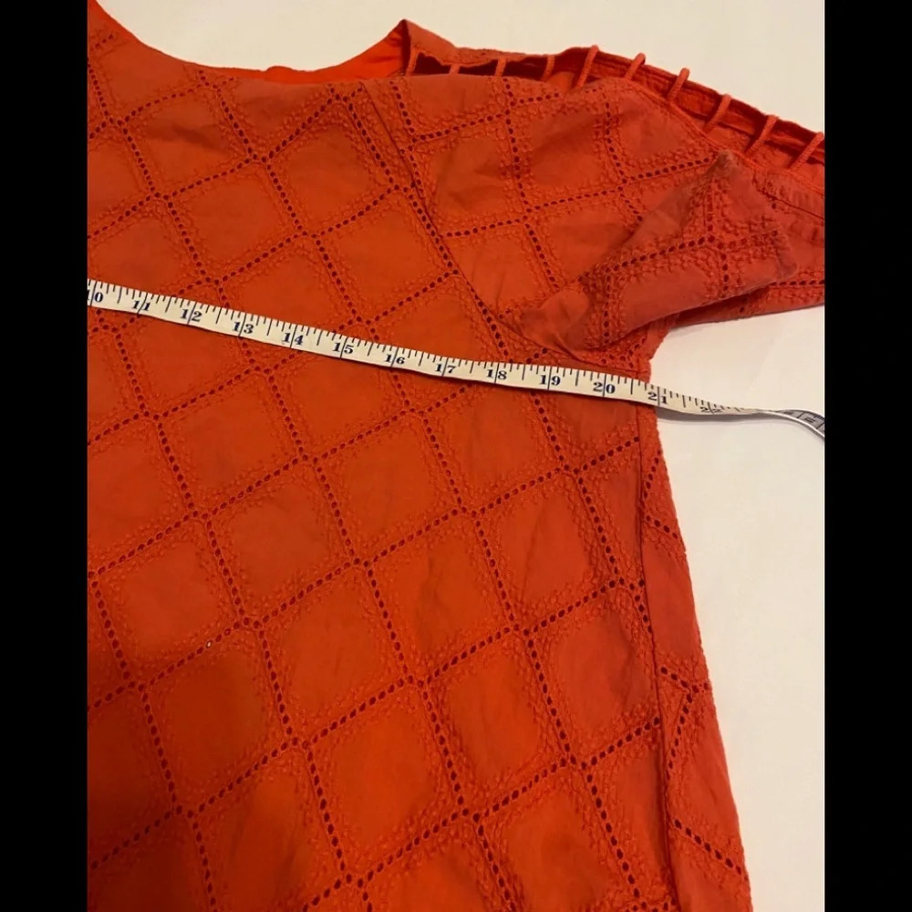 Madewell Embroidered Lattice Swing Top Sz M - Picture 7 of 7